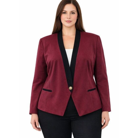 Koret Jackets & Blazers - Koret Burgundy Wool Blazer 22W NWT
